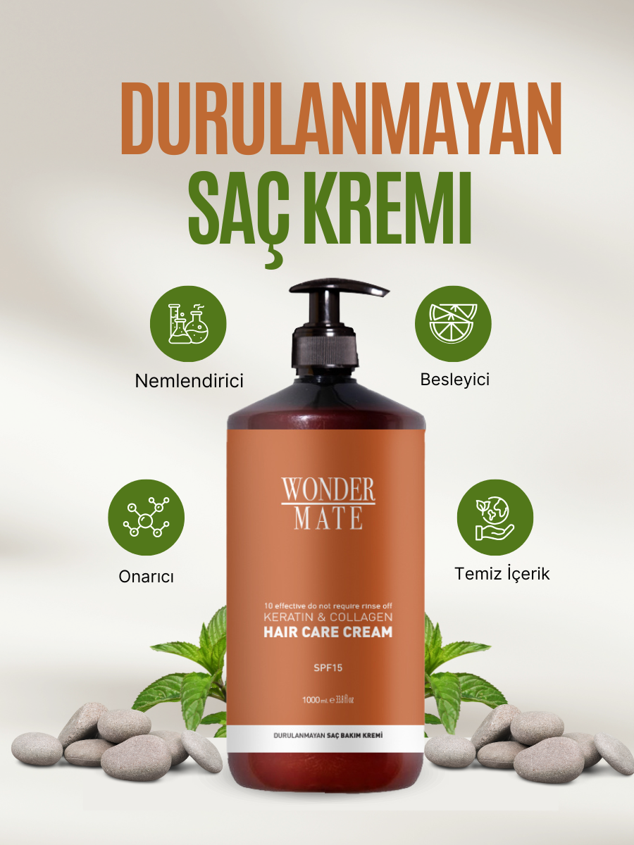 Wonder Mate Durulanmayan Saç Kremi - 1000ml